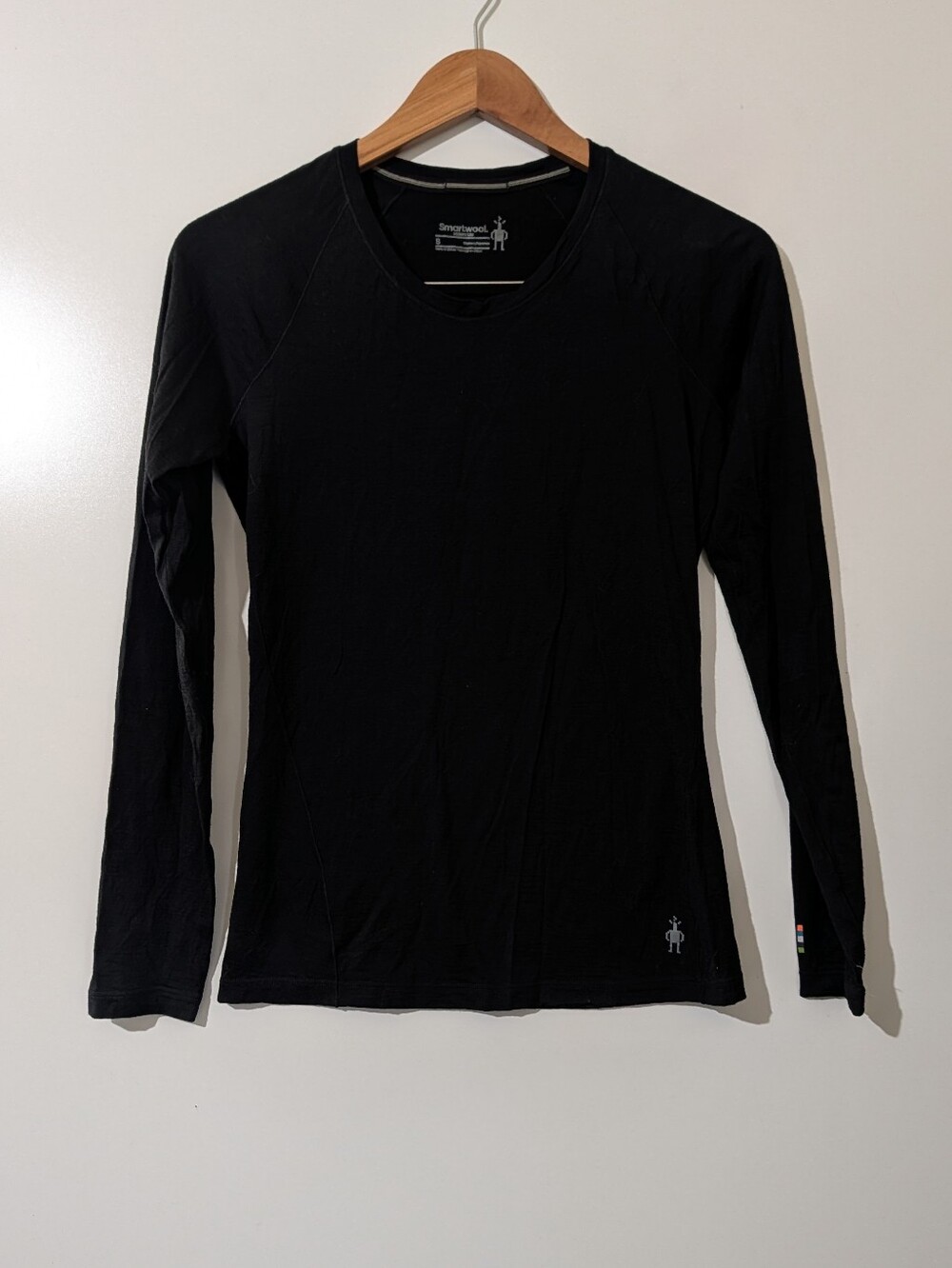 Smartwool Merino 150 Base Layer Top Womens Small Black Long Sleeve SW015255 G